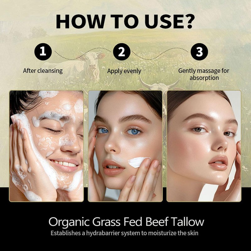 Vbolre Grass Fed Beef Tallow with Frankincense Oil and Castor