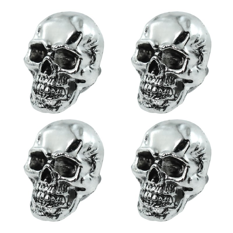 Bashineng Skull License Plate Bolts Fasteners License Plate Screw Decoration