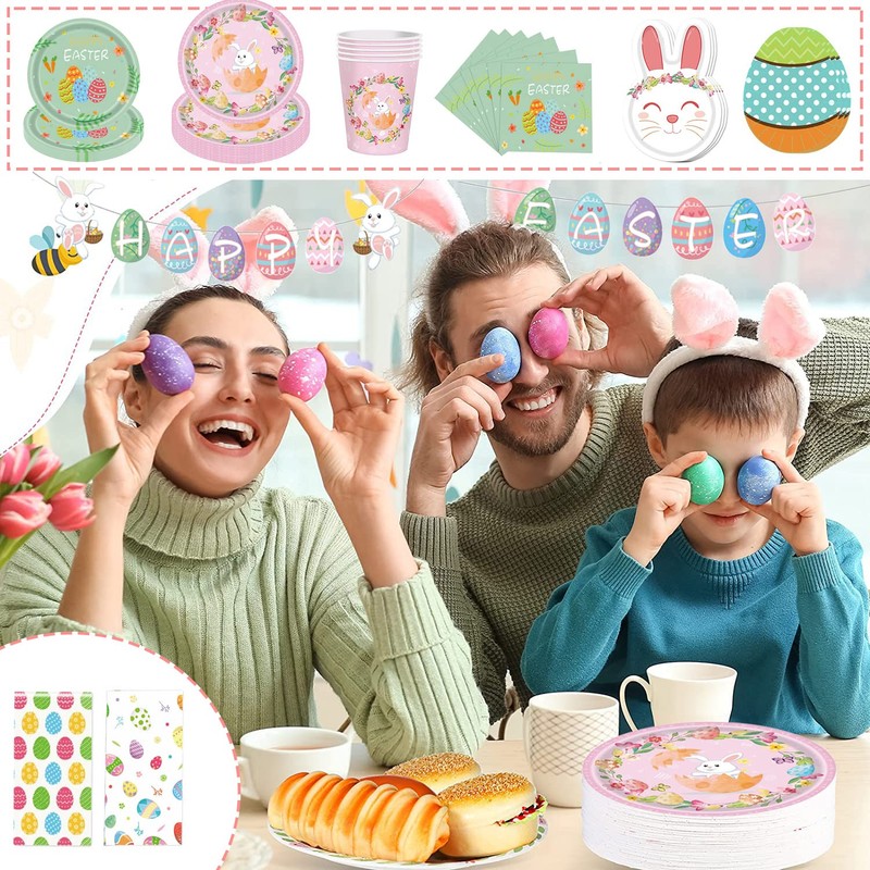 YAAVAAW 137 * 274cm Easter Tablecloth,Easter Party Decorations Tablecloth,Large Rectangular