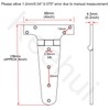 2 Pieces of 316 SS Marine GradeHeavy Duty T Hinge
