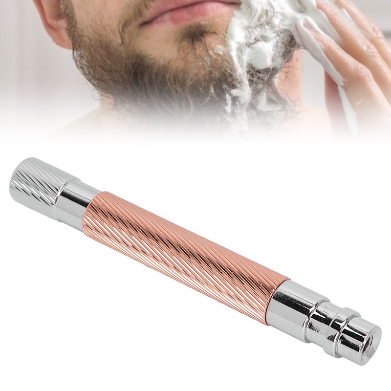 Safety Razor Handle Anti Slip Washable Reusable Metal Hand Shaver