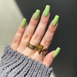 ViKiUiKi 3 Packs (72 Pcs) Press On Nails with Nail Glue for Nail Extension DIY Acrylic French False Nail Kits for Women (Medium-M)