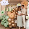 Baby Shower Decorations for Girls Boys Sage Green Gold Balloons