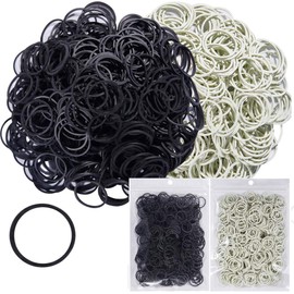 AMUU Rubber Bands black Grayish white 1000 pcs Diameter 16mm Small Rubber Band Mini 500pcs Grayish White 500pcs Black Rubber Bands Office Supplies Soft Elastic Bands School Home