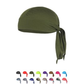 [TERTIS] Tartis Doorag Bandana Cap, Hip Hop, Dance, Costume, Inner Cap, Water Absorbent, Quick Drying, Sweatproof, Skull Cap, Turban, Unisex (Olive)