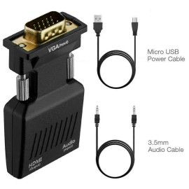 JacobsParts VGA to HDMI Adapter with Audio PC to TV Monitor Projector Active Converter 1080P