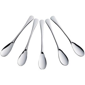 Shimomura 42595 Coffee Spoon, 4.9 inches (12.5 cm), Set of 5 (Made in Japan), Dishwasher Safe, Simple Design, Entertaining, Guests, Tea, Small, Stirrer, Stainless Steel, Natural Tsubame Sanjo