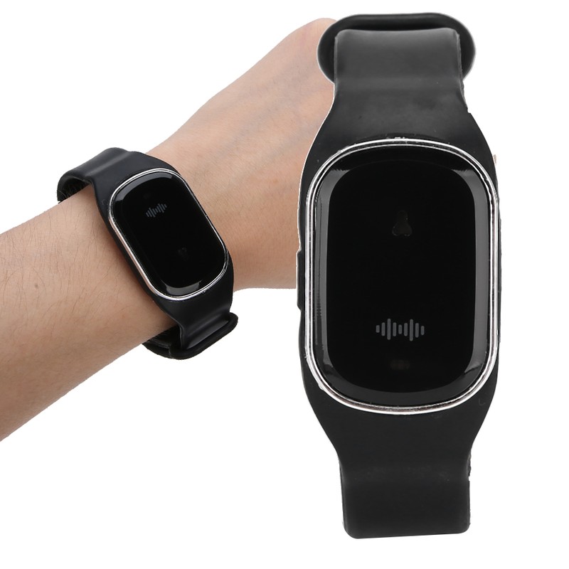 Rechargeable Intelligent Mosquito Repellent Bracelet Outdoor Anti Mosquito Wristband Black