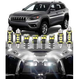 BMT xms Car Interior LED Light Replacement for JEEP Cherokee KL 2014-2020,6000K Super Bright Interior Light Bulbs Package, 13pcs