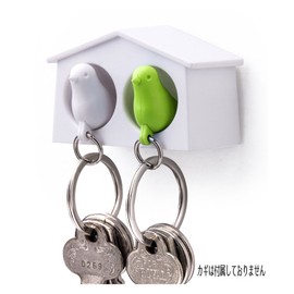 QUALY Key Storage Mini Duo Sparrow Key Ring White Green 5217049GR