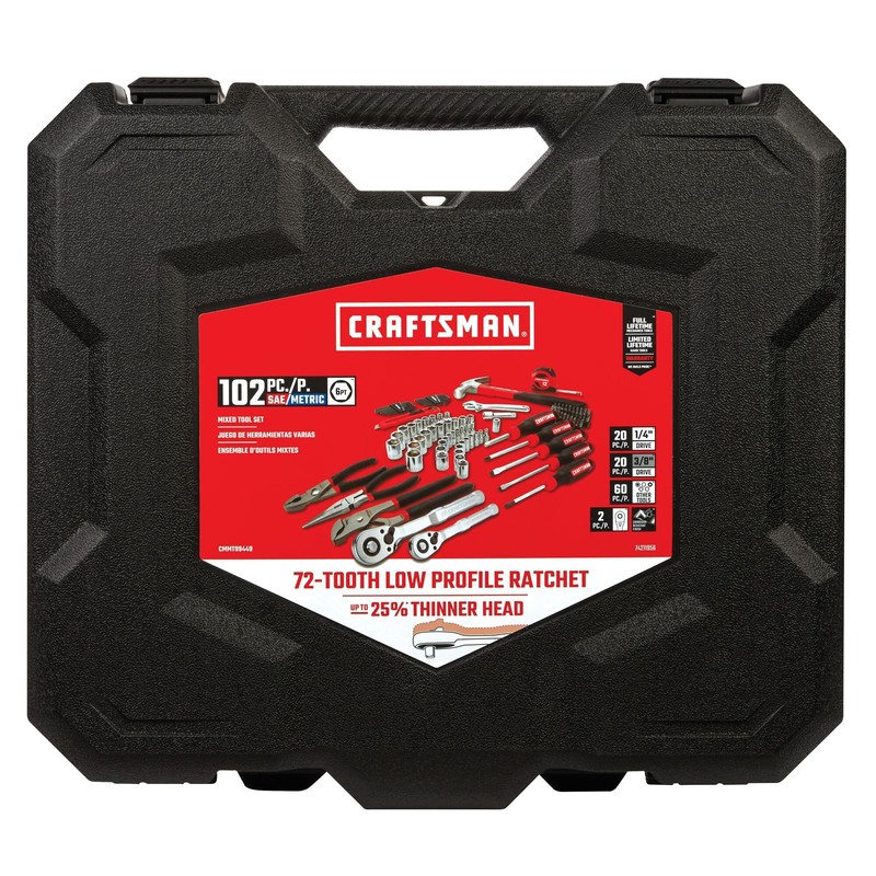 CRAFTSMAN 102-Piece Tool Kit for Home and Car, Durable Hand