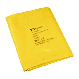Cardinal Health™ ChemoPlus™ Chemotherapy Soft Waste Bag, 2GAL, 4MIL, Yellow, DP5041B, Case of 250