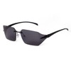 Laurinny Retro Punk Sunglasses for Big Heads Men Women, Rimless