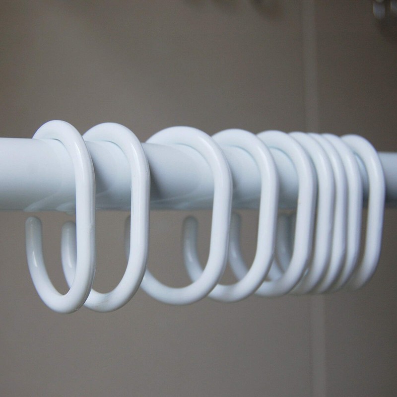 12 Shower bathroom curtain 12 hook ring set