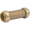 SharkBite 1 x 1 in Slip Coupling, Push-to-Connect Brass Plumbing