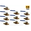 EZ-FLUID 10Pcs Heavy Duty 1/2" Pex Shut Off Ball Valve