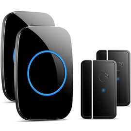 Door Chime When Door Opens, FullHouse Door Sensor Wireless Entry Alarm with 1000ft Range, 60 Chimes and 5 Volume Levels for Business/Store/Home/Office