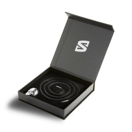 SERASAR Leather Necklace Men Leather Necklace with Skull Head Pendant - 60cm Silver - Viking Silver Chain with Jewelry Box - Genuine Leather - for Men - Viking Jewelry