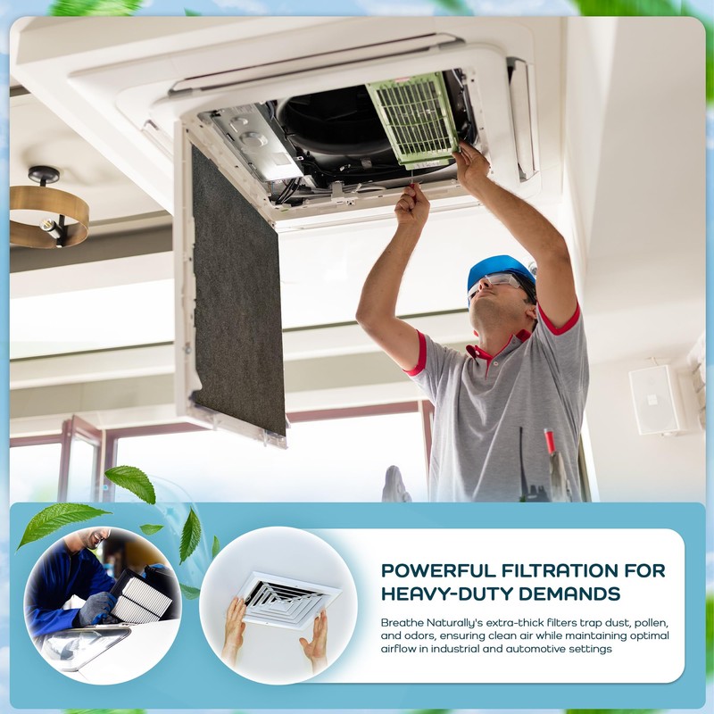 Breathe Naturally Universal 8x48 Cut-to-Fit Activated Carbon Filter (4 Pack)