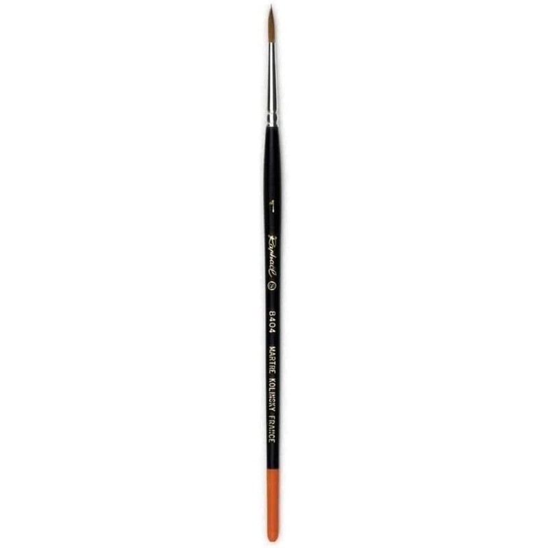 Raphael Brush Series 8404 Kolinsky Red Sand Size 1 and