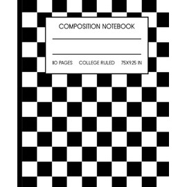 Checkerboard Notebook: Black and White Grid Composition Book for School, Journaling, or Sketching