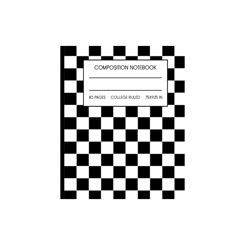 Checkerboard Notebook: Black and White Grid Composition Book for School,