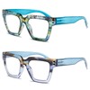 Hubeye Square Eyeglasses for Women Spring Hinged Oprah Style Readers