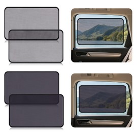 XCBYT Baby Car Sun Protection, Car Side Window, Car Window Darkening, Semi-Transparent, Sides and Rear Window with UV Protection, Privacy Protection for Large SUV Van MPV, 4 Pieces, 53 x 35 cm