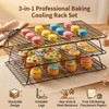 Cooling Racks for Baking, 3-Tier Stackable Stainless Steel Wire Cooling