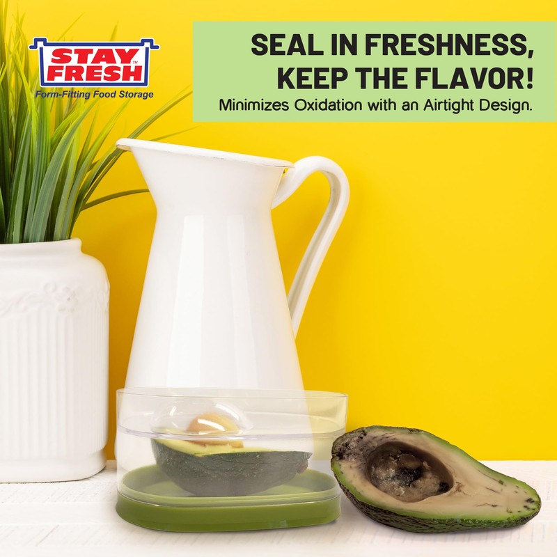 Kitchen Discovery Avocado Holder- Airtight, No Mess Avocado Storage Box-