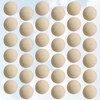 Healifty Pack of 50 Half Wooden Beads, Unfinished, Split Natural