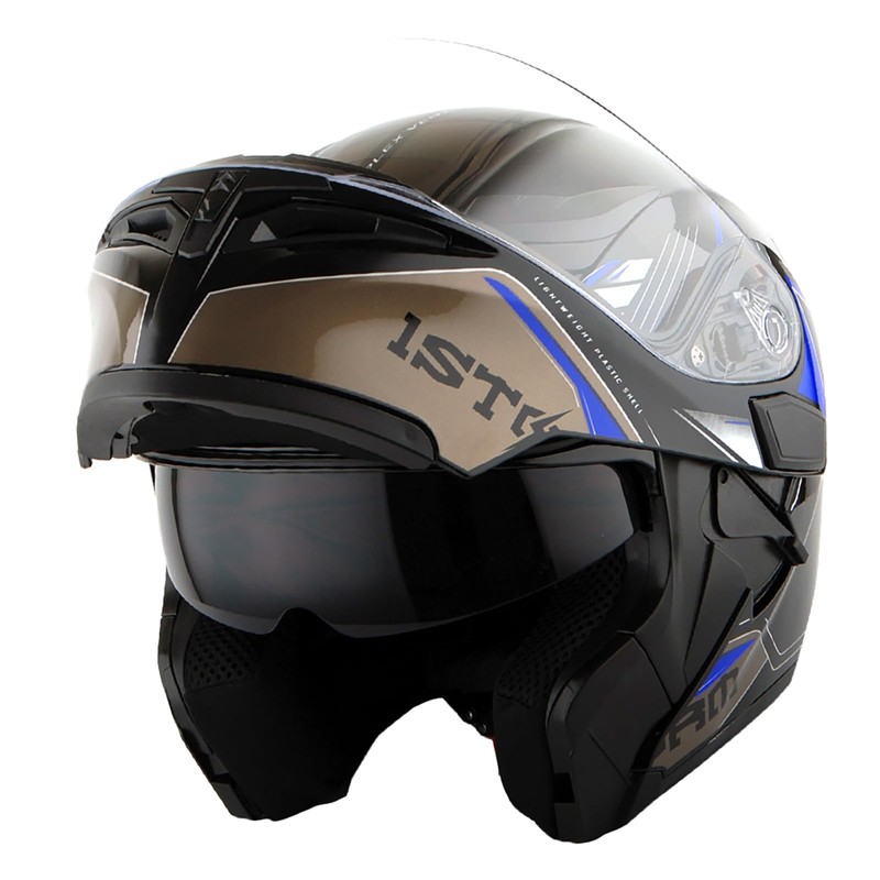 1Storm Motorcycle Modular Full Face Flip up Dual Visor Helmet