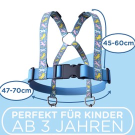 Jubi® Blue Children's Horse Lead - Adjustable Size for Perfect Fit and Storage Bag - Horse Harness for Children / Horse Toys