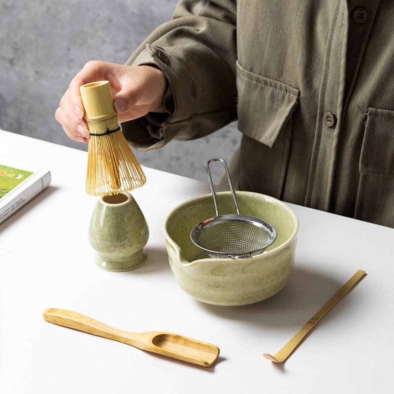 6 Pcs Matcha Whisk Set, Matcha Making Kit with Whisk,