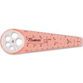 Safe-T Inch and Metric Calibrated Rule Compass (No Sharp Points)
