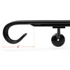 Vezek 3 Ft Wrought Iron handrail Stair Railing Grab Bar