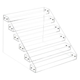 METALLIXITY Acrylic Spice Rack, 6 Tier Clear Spice Drawer Organizer Seasoning Jar Rack, Display Risers-Suitable for Kitchen Counter, Pantry, Hold Spices Condiment
