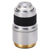 100X Microscope Objective Lens, RMS Size, Brass and Aluminum Alloy