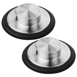 Tifanso Kitchen Sink Drain Stopper Cover, 2PCS Stainless Steel Garbage Disposal Stopper 3.34 Inch Drain Plug, Fits Standard Kitchen Sink Size of 3-1/2 Inch
