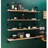 Floating Bookshelf Shelves Pipe Shelves Industrial Pipe Shelving Industrial Floating