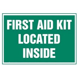 USADriveSafe First Aid Kit Located Inside Decal, Exterior Grade 5" x 3"