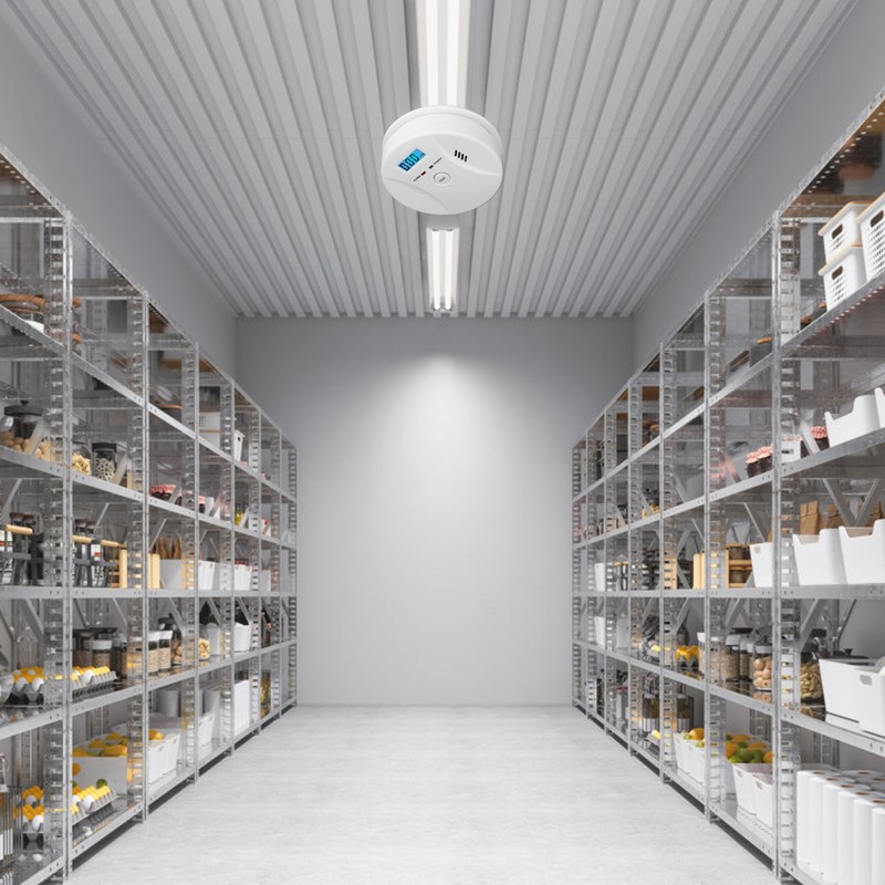 Smoke Detector Strong Sensitivity Fire Alarm Intelligent Detection LCD Display