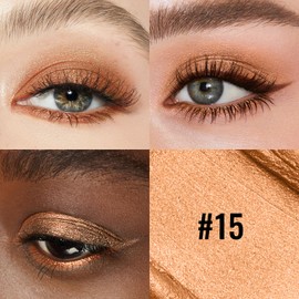 Erinde Champagne Glitter Eyeshadow Pen, Waterproof & Long-Lasting Eyeshadow Stick, Pearlescent Cream Crayon Eyeliner, High Pigment Metallic Shimmer Eye Makeup Pen