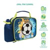 Polar Gear Football Lunch Bag Bottle Combo Insulated, Polyester, Blue