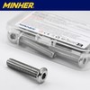 MINHER M5 x 35mm 20Pcs Flat Head Hex Socket Cap