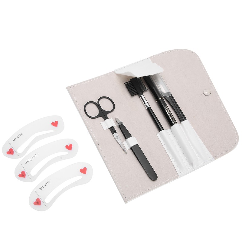 8pcs / set Eyebrow Razor Eyebrow Trimmer Shaver Comb Clip