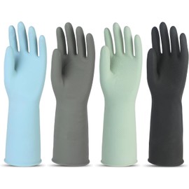 Rubber cleaning gloves 6 Pairs Heavy Duty Rubber Gloves Waterproof & Chemical Resistant for Dishwashing, Cleaning, Automotive & More!