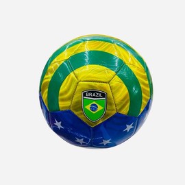 National Team Soccer Balls, Durable Synthetic Leather and Rubber, Size 5, Nine Field Balls, Elevate Your Game with Iconic Representation of the Team - Color: Brazil
