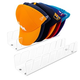 Cap Storage, 2 Pack Hat Holder for Baseball Caps, 14 Baseball Caps, Hat Holder for Baseball Caps, Display and Organizer for Bedroom