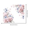 Pink Flower Wall Sticker Pink Flower Plant Butterfly Wallpaper Sticker